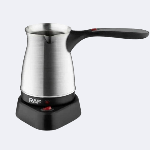 Stainless Steel Electric Coffee Pot with Collapsible Handle