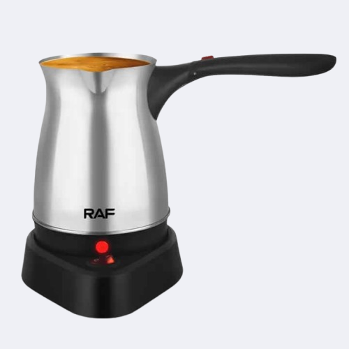 Stainless Steel Electric Coffee Pot with Collapsible Handle