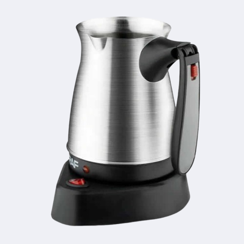 Stainless Steel Electric Coffee Pot with Collapsible Handle