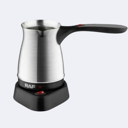 Stainless Steel Electric Coffee Pot with Collapsible Handle